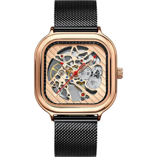AILANG Men's Watch Top Brand Luxury Watch Men's Mechanical Silicone Strap Waterproof Watch Men's Hollow Reloj Hombre 2020 New ALODIA STORE