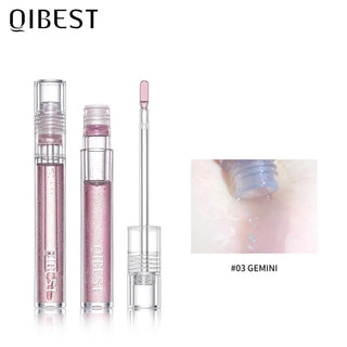 QIBEST Transparent Lip Gloss Plumping Lip Plumper Shimmer Glossy Moisturizing Lip Tint Nourise Mirror Lipgloss Base Natural ALODIA STORE