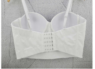 Ellolace 2020 Applique Floral Corselets Women's Bachelorette Bustier Bra Cropped Top Wedding Bralette Vest Sexy Corset Top ALODIA STORE