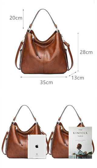 DIDABEAR Hobo Bag Leather Women Handbags Female Leisure Shoulder Bags Fashion Purses Vintage Bolsas Large Capacity Tote bag ALODIA STORE