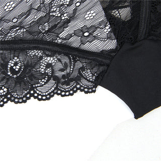 Women's High Panties Lace Knickers Hollow Out Lingerie Panties Briefs Big Size Underwear Women Sexy Panties And Thongs PW5139 ALODIA STORE