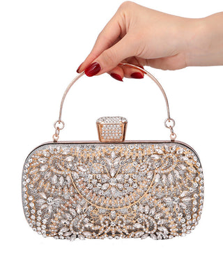 Diamond Evening Metal Clutch bag ALODIA STORE