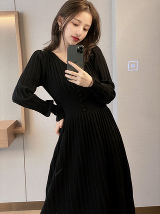 Knitted Dress Women Casual Long Sleeve ALODIA STORE