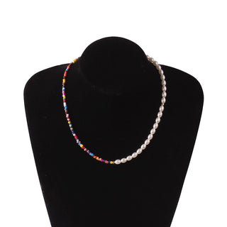 Vintage Style Simple 6MM Pearl Chain Choker Necklace For Women Wedding Love Shell Pendant Necklace Fashion Jewelry Wholesale ALODIA STORE