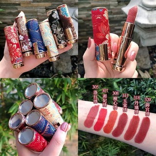 Oriental Classical Beauty Vintage Velvet Lipstick Matte Pigmented Waterproof Lasting Lip Makeup Silky touch Charming Cosmetics ALODIA STORE