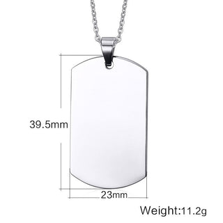Vnox Stainless Steel Double Dog Tag Necklace for Men High Polished Pendant ID Men Jewelry 24" Chain Necklace ALODIA STORE