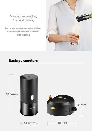 Portable Electric Beer Dispensers 40000 Times/s Ultrasonic Vibration Special Purpose For Bottled &amp; Canned Beer Foam Machine ALODIA STORE