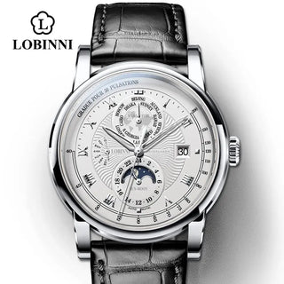 Vintage simple style Automatic Mechanical Switzerland Luxury Brand LOBINNI Watch Men Sapphire Waterproof Men's Clock Male Watch ALODIA STORE