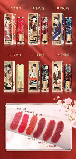 Oriental Classical Beauty Vintage Velvet Lipstick Matte Pigmented Waterproof Lasting Lip Makeup Silky touch Charming Cosmetics ALODIA STORE