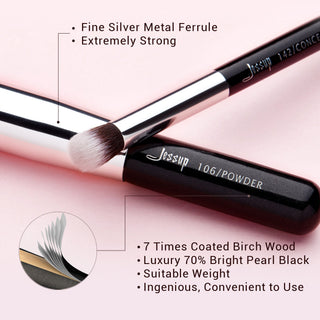 Jessup 25pcs Professional Makeup Brushes Set Natural ALODIA STORE