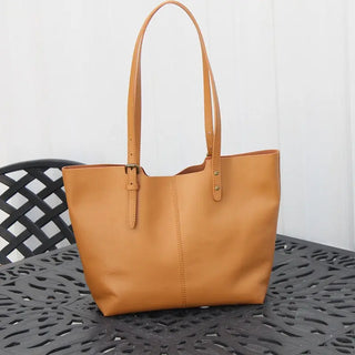 Women's bag 2021 new big bag fashion classic first layer cowhide one-shoulder commuter handbag ALODIA STORE