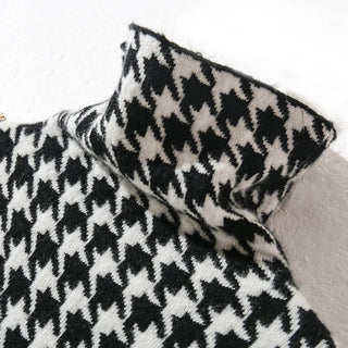 Bird lattice Turtleneck Basic Soft Sweater Dress Korean ALODIA STORE
