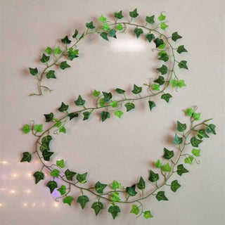1Pcs 210Cm Green Silk Artificial Hanging Christmas Garland Plants Vine Leaves Diy Home Wedding Party Bathroom Garden Decoration ALODIA STORE