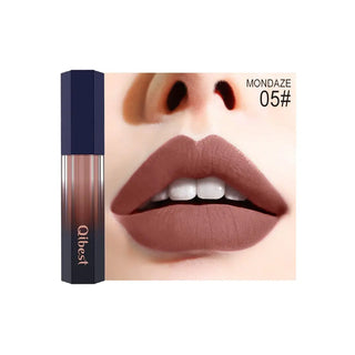 QIBEST Matte Lip Gloss Lips Makeup Moisturizer Lipstick Long Lasting Liquid Lipstick Lip Tint Cosmetics Lipgloss Lightweight ALODIA STORE