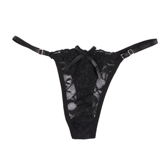 Women Thongs and G Strings Mini Thong Underwear Lace Panties Transparent Lingerie Briefs Women Sexy Adjustable Mujer ALODIA STORE