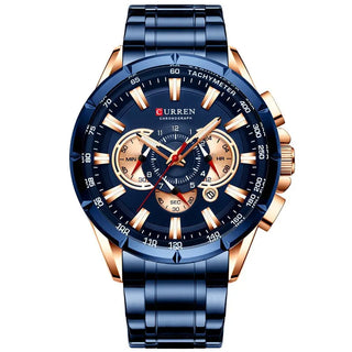 Curren Men’s Watches Top Brand Luxury Chronograph Quartz Men Watch Waterproof Sport Wrist Watch Men Stainless Steel Male Clock ALODIA STORE