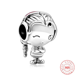 100% 925 Sterling Silver Boy Girls Feather Cat Dog Family Tree Beads Fit Original Pandora Charms Bracelet Women DIY Fine Jewelry ALODIA STORE