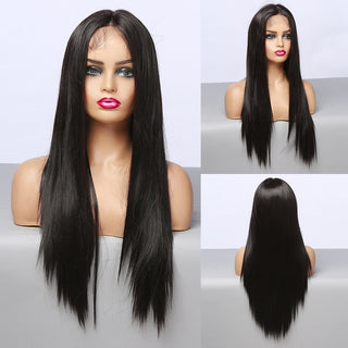 EASIHAIR Bright Blonde Lace Front Wigs Long Straight Natural Hair Wigs for Women Lace Frontal Synthetic Wig Heat Resistant ALODIA STORE