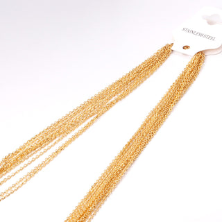 LUXUKISSKIDS Stainless Steel Necklace Chains Woman 10pcs/lot Bulk Wholesale DIY Rolo 2mm Chain No Fade Choker For Jewelry Making ALODIA STORE