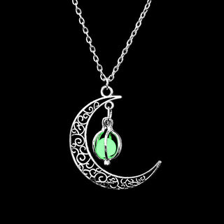 ZOVOLI Vintage Moon Luminous Glowing Moonstone Pendant Necklace Women Jewelry Long Chain Lotus Buddha Pendant Necklaces Gifts ALODIA STORE