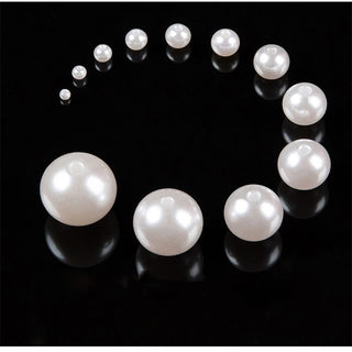 ABS Imitation Pearl Beads Loose Round Acrylic Beads To Needlework Handmade For Necklace Bracelets DIY Jewelry Components Making ALODIA STORE