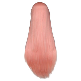 QQXCAIW Long Straight Cosplay Wig Black Purple Pink Blue Sliver Gray Blonde White Orange Brown Synthetic Hair Wigs ALODIA STORE