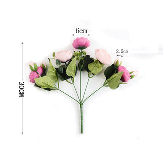 Artificial Flowers Peony Bouquet Silk Rose Vase for Home Decor Garden Wedding Decorative Fake Plants Christmas Garland Material ALODIA STORE
