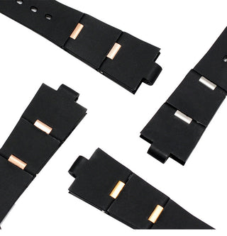 Silicone Watch Barcelet Watch Accessories Band for BVLGARI DP42C14SVDGMT Convex 8mm Rubber Strap Men and Women 2 Types ALODIA STORE