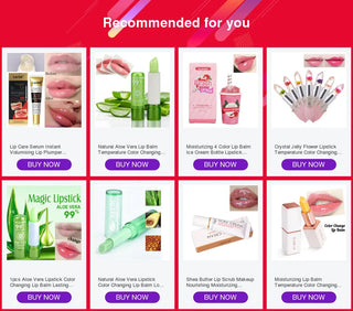 1pcs  Aloe Vera Lipstick Color Changing Lip Balm Lasting Moisturizing Moisturizing Waterproof Temperature Change Lip Balm ALODIA STORE