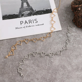 Kpop Vintage Harajuku Goth Metal Heart Neck Chains Choker Grunge Necklaces For Women Egirl Cosplay Aesthetic Accessories Jewelry ALODIA STORE