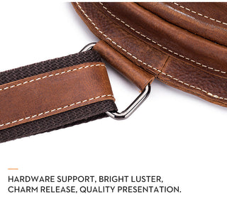 BULLCAPTAIN Leather Crossbody Bag Men Crazy Horse Leather Chest Bags New Fashion Multi-function card bag's mobile phone bages ALODIA STORE