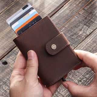 Customize Men Card Wallet Business Credit Card Holders leather ALODIA STORE