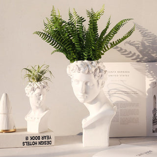 Nordic Creative Portrait Vase Human Head Resin David Medici Venus Statue Modern Nordic Decoration Decoration Home Decoration ALODIA STORE