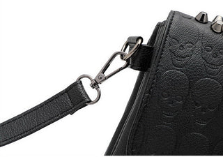 DAEYOTEN Skull Rivets Shoulder Bag Female Black ALODIA STORE