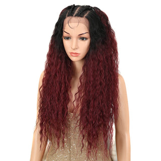 13*4 Synthetic Lace Front Wig Curly Afro Wigs Cosplay Wig Ombre Blonde Lace Front Wig For Women 30Inch Natural Wigs Miracle Hair ALODIA STORE