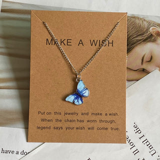 Fashion Women Necklace Korea Style New Butterfly Pendant Necklace Gift For Girl  Cute Lovely Neck Jewelry Wholesale Dropshipping ALODIA STORE