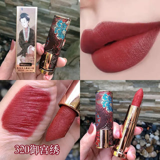 Oriental Classical Beauty Vintage Velvet Lipstick Matte Pigmented Waterproof Lasting Lip Makeup Silky touch Charming Cosmetics ALODIA STORE