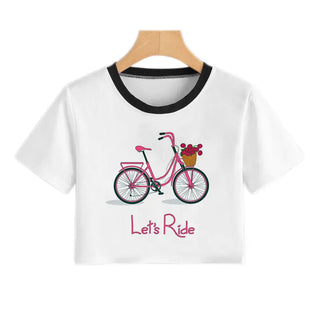 Summer fashion Harajuku Sexy tank Crop Top White T Shirt Clothes Women Cute Korean Style Graphic printed Croptop Short sleeve ALODIA STORE