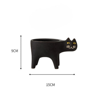 Cartoons Cat Flowerpot Animal Ceramic Flowerpot Cute Vase Cactus Succulent Plants Potted  Flower Arrangement Home Decoration ALODIA STORE