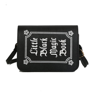 JIEROTYX Letter Print Shoulder Bag Rock Designer ALODIA STORE