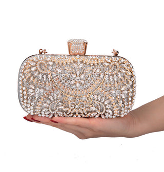 Diamond Evening Metal Clutch bag ALODIA STORE