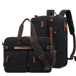 Men Canvas Work Bag Briefcase Travel Messenger Shoulder Bag Multifunction Tote Handbag Big Casual Business Laptop Pocket XA284ZC ALODIA STORE