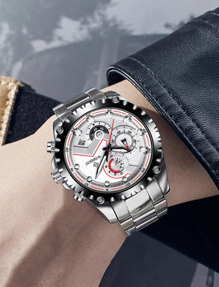 100%Original WISHDOIT Watch for Men TOP Brand Waterproof Sports Stainless Steel Chronograph 2022New Fashion Luxury wrist watches ALODIA STORE