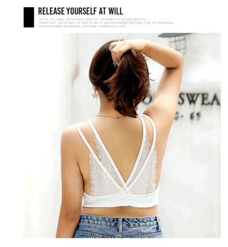 Big Size Running Fitness Bras Lace Gym Tank Top Sexy Cropped Sport Bra Push Up Lingerie Padded Femme T Shirt CropTops ALODIA STORE