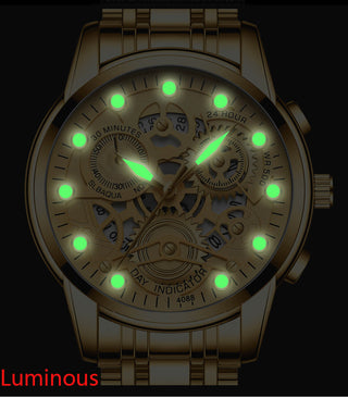 Watch Men Skeleton Automatic quartz Watch Gold Skeleton Vintage Man Watchwrist watches for men ALODIA STORE