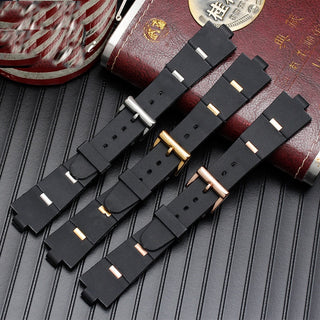 Silicone Watch Barcelet Watch Accessories Band for BVLGARI DP42C14SVDGMT Convex 8mm Rubber Strap Men and Women 2 Types ALODIA STORE