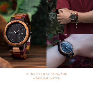 BOBO BIRD Luxury Wood Couple Watches for Men Watch Auto Date Man Watch for Women Handmade Quartz Wristwatch Relogio Masculino ALODIA STORE