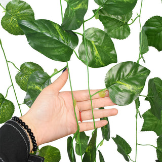 Wisteria Artificial Flower Vine Ivy Leaf Garland Silk Rose Flowers Rattan String Vine Wedding Arch Flower Home Garden Decoration ALODIA STORE