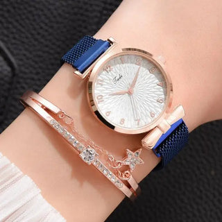 Luxury Women Bracelet Quartz Watches For Women Magnetic Watch Ladies Sports Dress Pink Dial Wrist Watch Clock Relogio Feminino ALODIA STORE