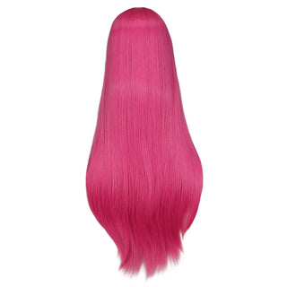 QQXCAIW Long Straight Cosplay Wig Black Purple Pink Blue Sliver Gray Blonde White Orange Brown Synthetic Hair Wigs ALODIA STORE
